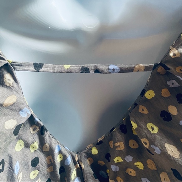 BCBGeneration Grey Sleeveless Polka Dot Blouse - Picture 6 of 7